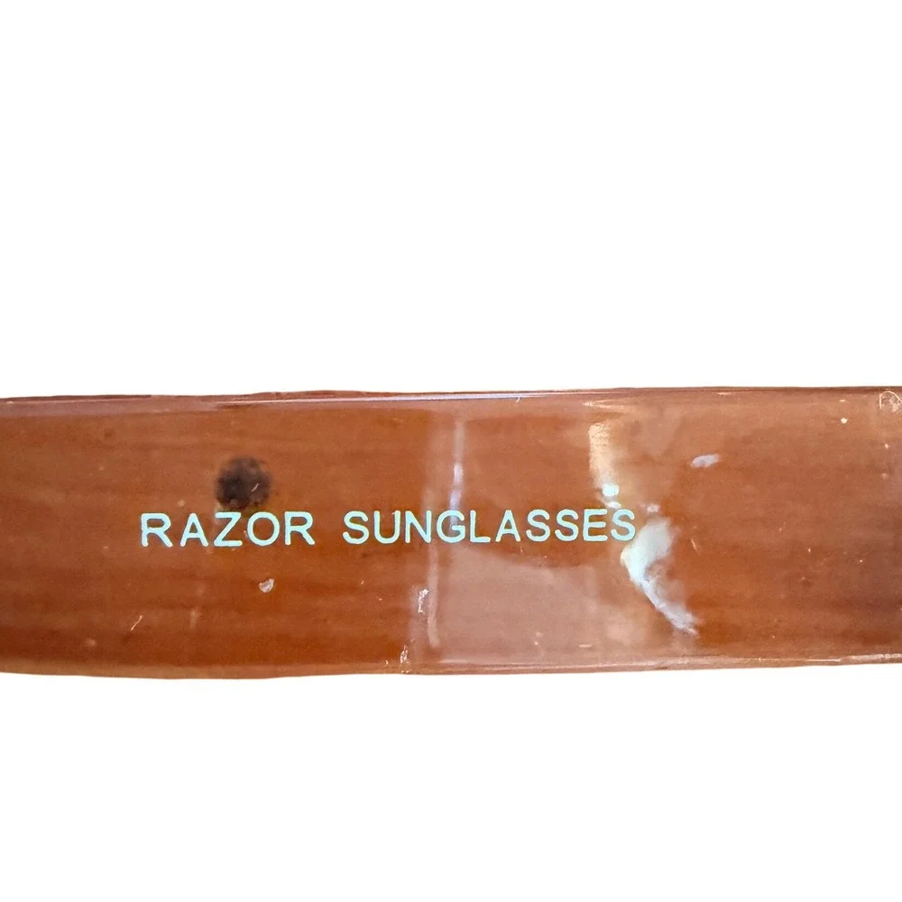 Cotton On Razor‎ Sunglasses Amber Translucent Rectangular Slim Frame Women